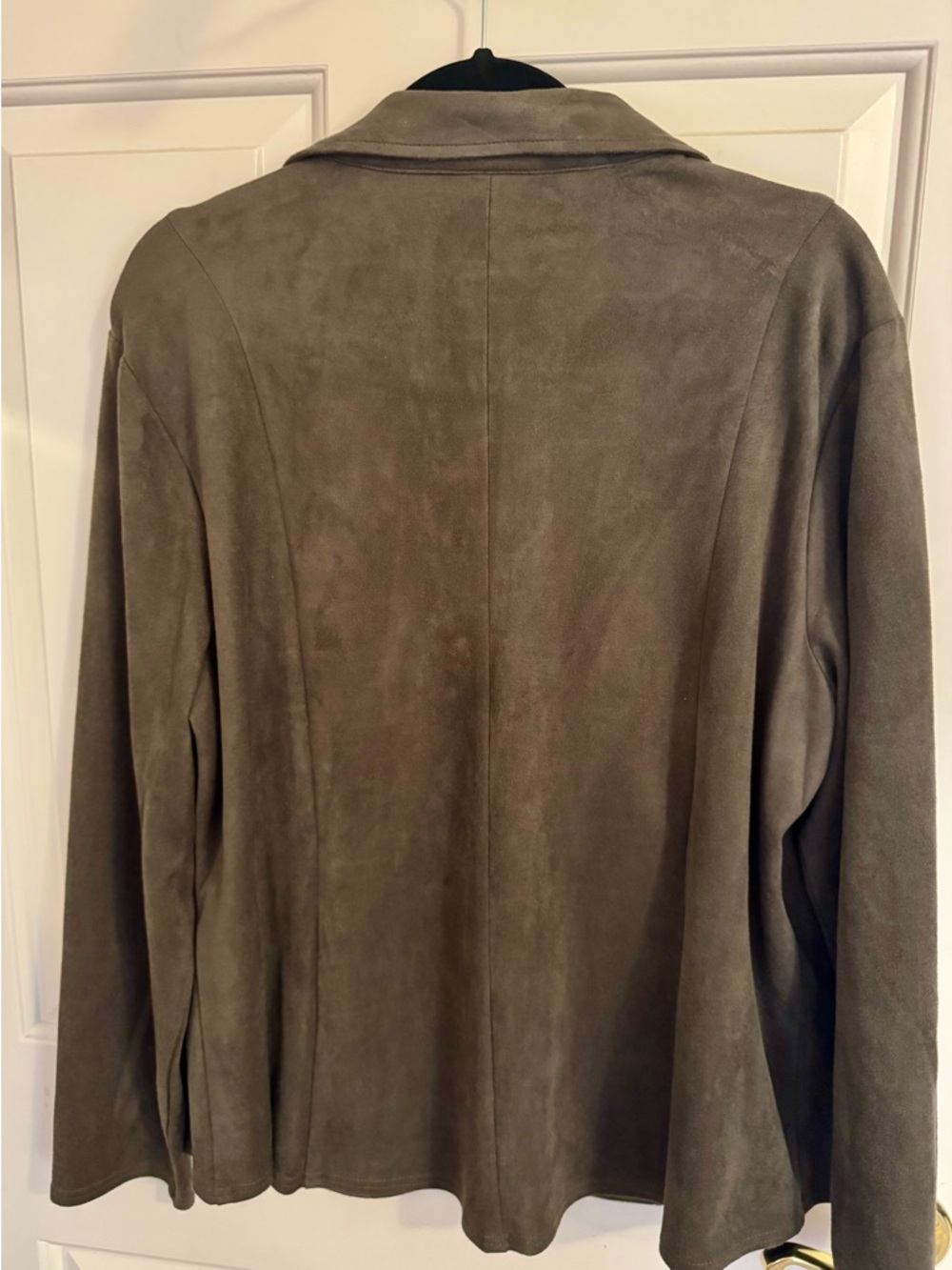 **NWT** Style & Co. Olive Suede-Look Moto Zip Jacket XL - Picture 4 of 11